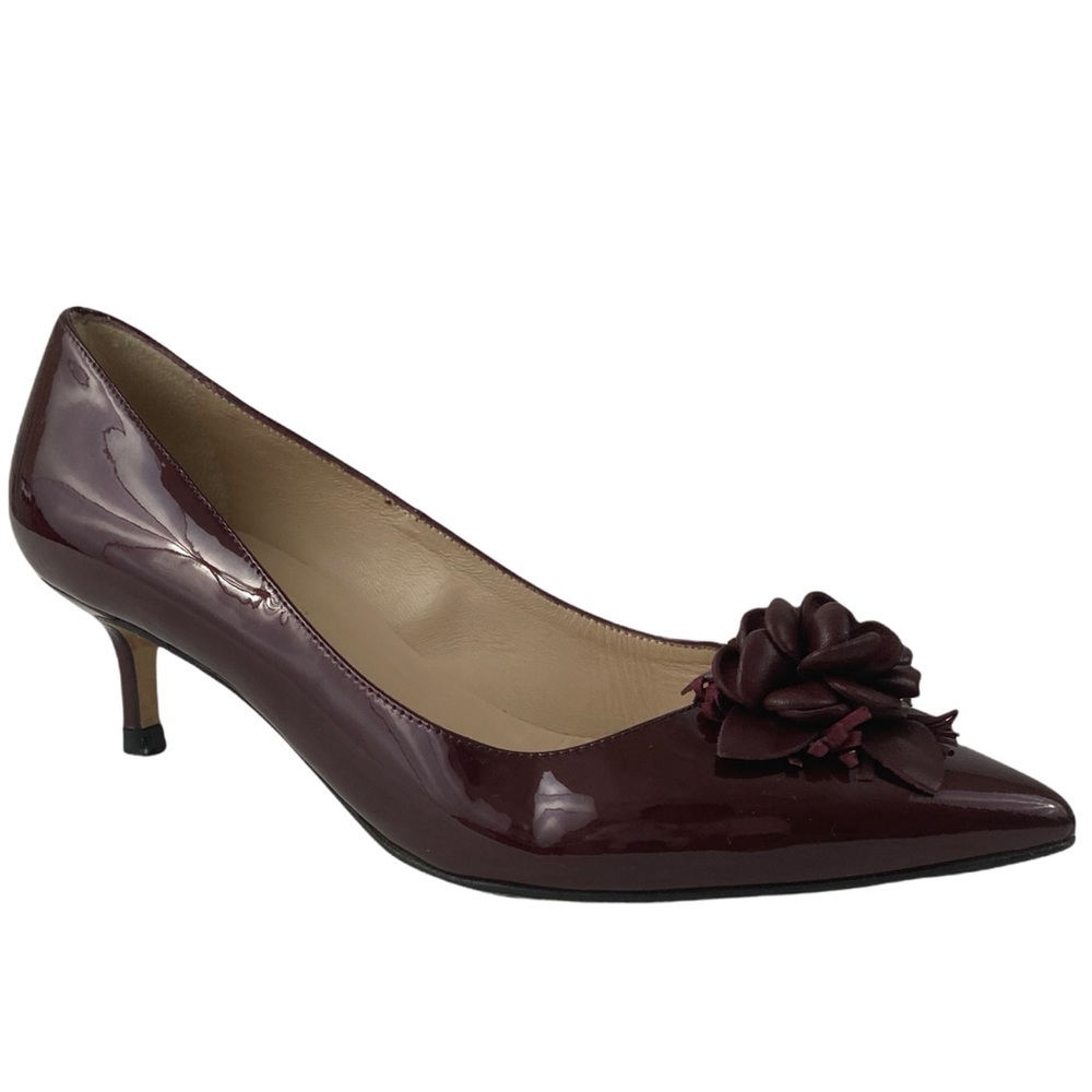 LK BENNETT Burgundy Patent Leather Pumps